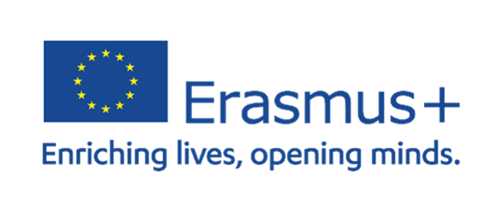 Erasmus + logo. Enriching lives, opening minds