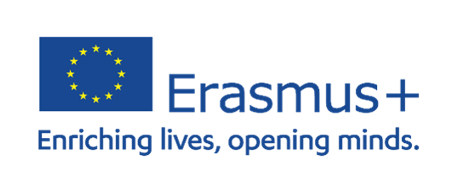 Erasmus + logo. Enriching lives, opening minds