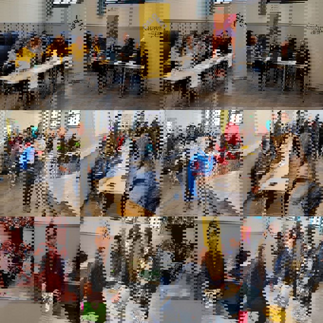 En gruppe mennesker i et rom